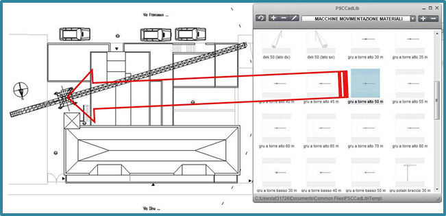 Progetto di cantiere e uso della banca dati 'blocchi CAD'